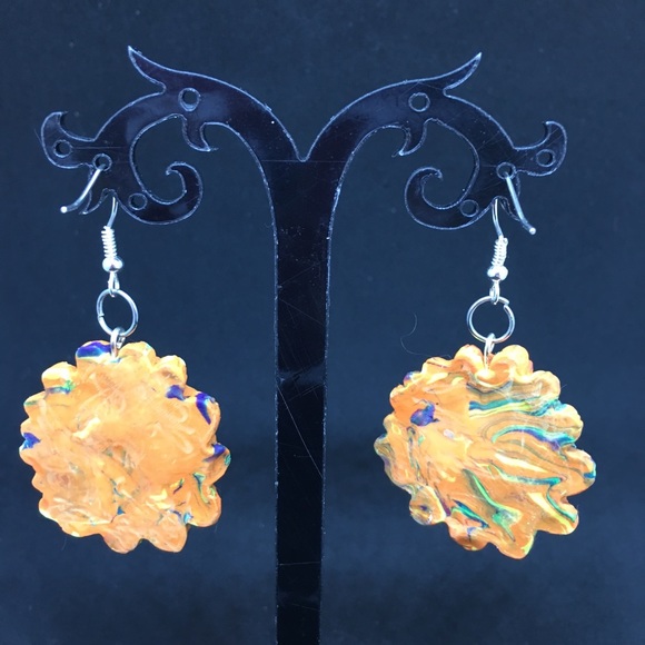 Unique Handmade Polymer Clay Dangle Drop Earrings - Picture 5 of 5